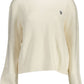 White Acrylic Women Turtleneck Sweater