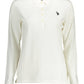 White Cotton Women Polo Shirt