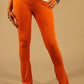 Orange Viscose Women Legging