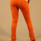 Orange Viscose Women Legging