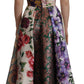 Patchwork Elegance Silk Blend Dress