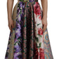 Patchwork Elegance Silk Blend Dress