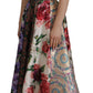 Patchwork Elegance Silk Blend Dress