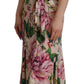 Elegant Floral Silk Wrap Dress