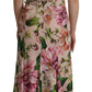 Elegant Floral Silk Wrap Dress