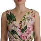 Elegant Floral Silk Wrap Dress