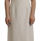 Exquisite Jacquard Midi Dress in White