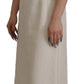 Exquisite Jacquard Midi Dress in White