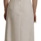 Exquisite Jacquard Midi Dress in White