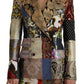 Elegant Multicolor Patchwork Blazer Jacket