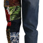 Patchwork Jacquard Denim Relaxed Jeans