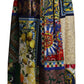 High Waist Maxi Skirt with Sicilian Patterns