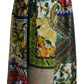 High Waist Maxi Skirt with Sicilian Patterns