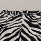 Zebra Print Mid Waist Hot Pants