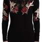 Black Lace Angel Roses Cardigan Sweater