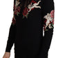 Black Lace Angel Roses Cardigan Sweater