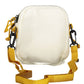 White Polyester Men Shoulder Bag