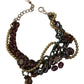 Gold Brass Sicily Floral Crystal Statement Necklace