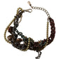 Gold Brass Sicily Floral Crystal Statement Necklace