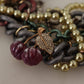 Gold Brass Sicily Floral Crystal Statement Necklace