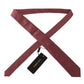 Pink Solid Print Silk Adjustable Necktie Accessory Tie