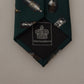 Black Bottle Fantasy Print Silk Adjustable Accessory Tie