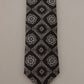 Black White Square Geometric Print Adjustable Accessory Tie