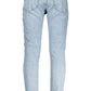 Light Blue Cotton Men Jeans