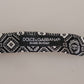 Black white 100% Silk Adjustable Neck Papillon Tie