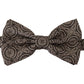 Black white 100% Silk Adjustable Neck Papillon Tie