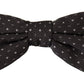Gray Polka Dot 100% Silk Neck Papillon Tie