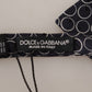 Black White Round 100% Silk Neck Papillon  Tie