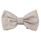 Gray 100% Silk Adjustable Neck Papillon Tie