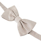 Gray 100% Silk Adjustable Neck Papillon Tie