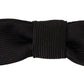 Elegant Silk Black Bow Tie