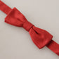 Red 100% Silk Adjustable Neck Papillon Tie