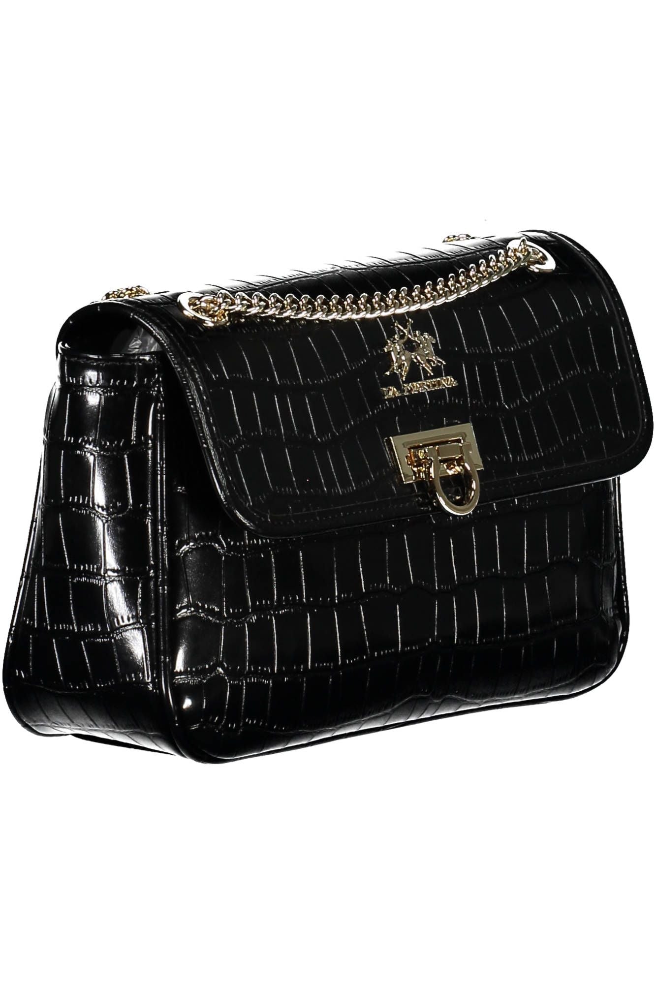 Black Polyethylene Women Handbag