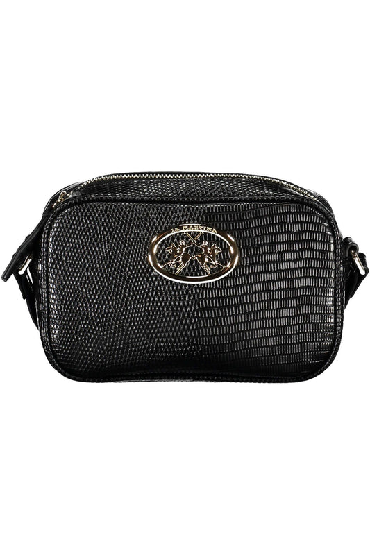 Black Polyethylene Women Handbag