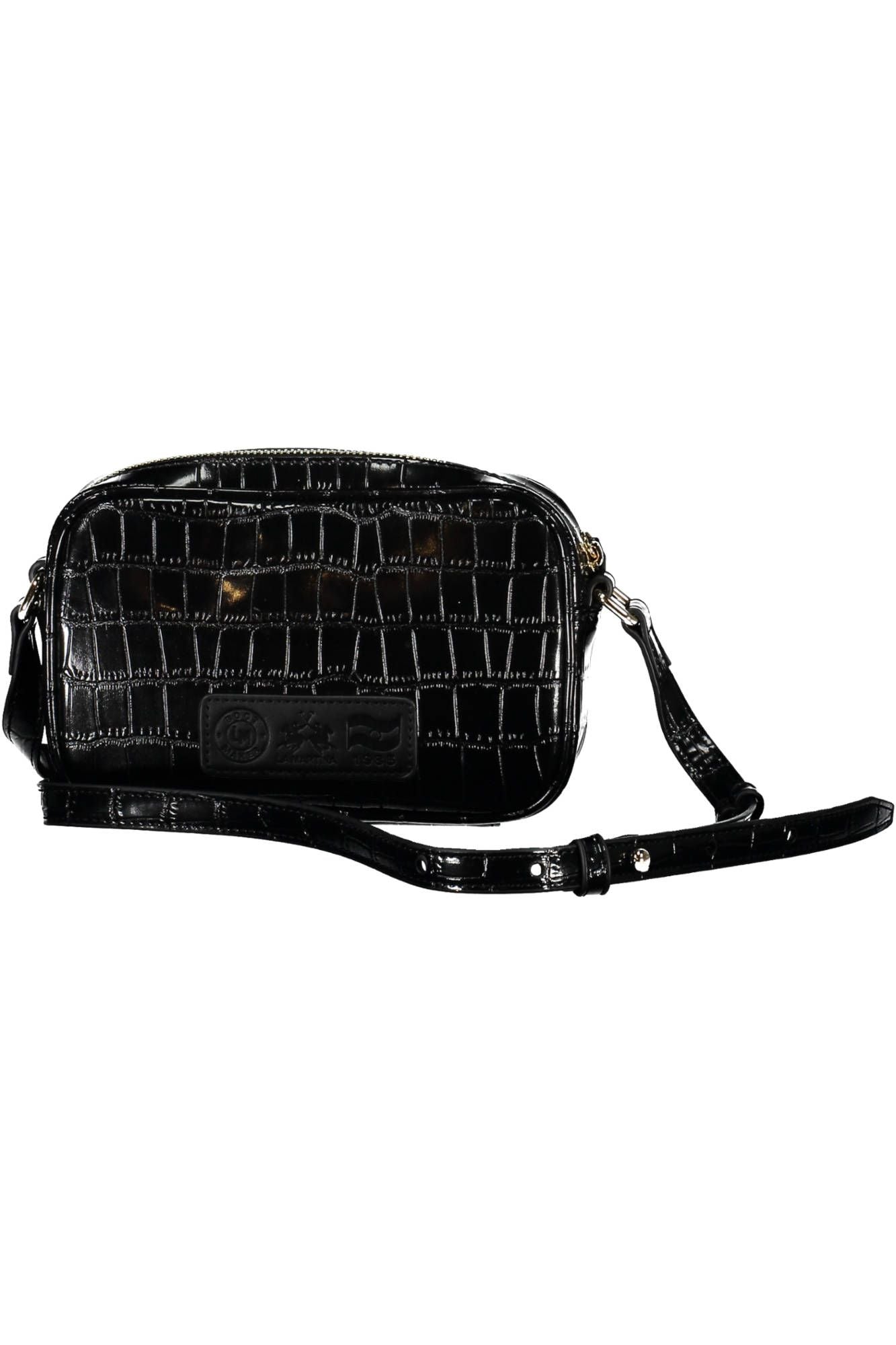 Black Polyethylene Women Handbag