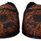 Blue Rust Floral Slippers Loafers Shoes