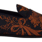 Blue Rust Floral Slippers Loafers Shoes