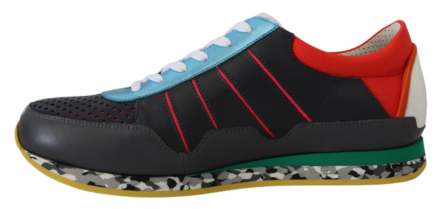 Multicolor Leather-Blend Low Top Sneakers