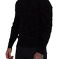 Elegant Black Logo Wool Sweater