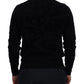 Elegant Black Logo Wool Sweater