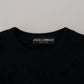 Elegant Black Logo Wool Sweater