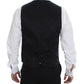 Elegant Gray Wool Formal Vest