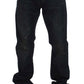 Elegant Straight Fit Dark Blue Jeans