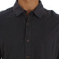 Sleek Gray Casual Cotton Shirt