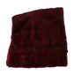 Luxurious Bordeaux Fur Hooded Scarf Wrap