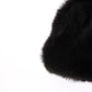 Chic Black Weasel Fur Hooded Scarf Wrap